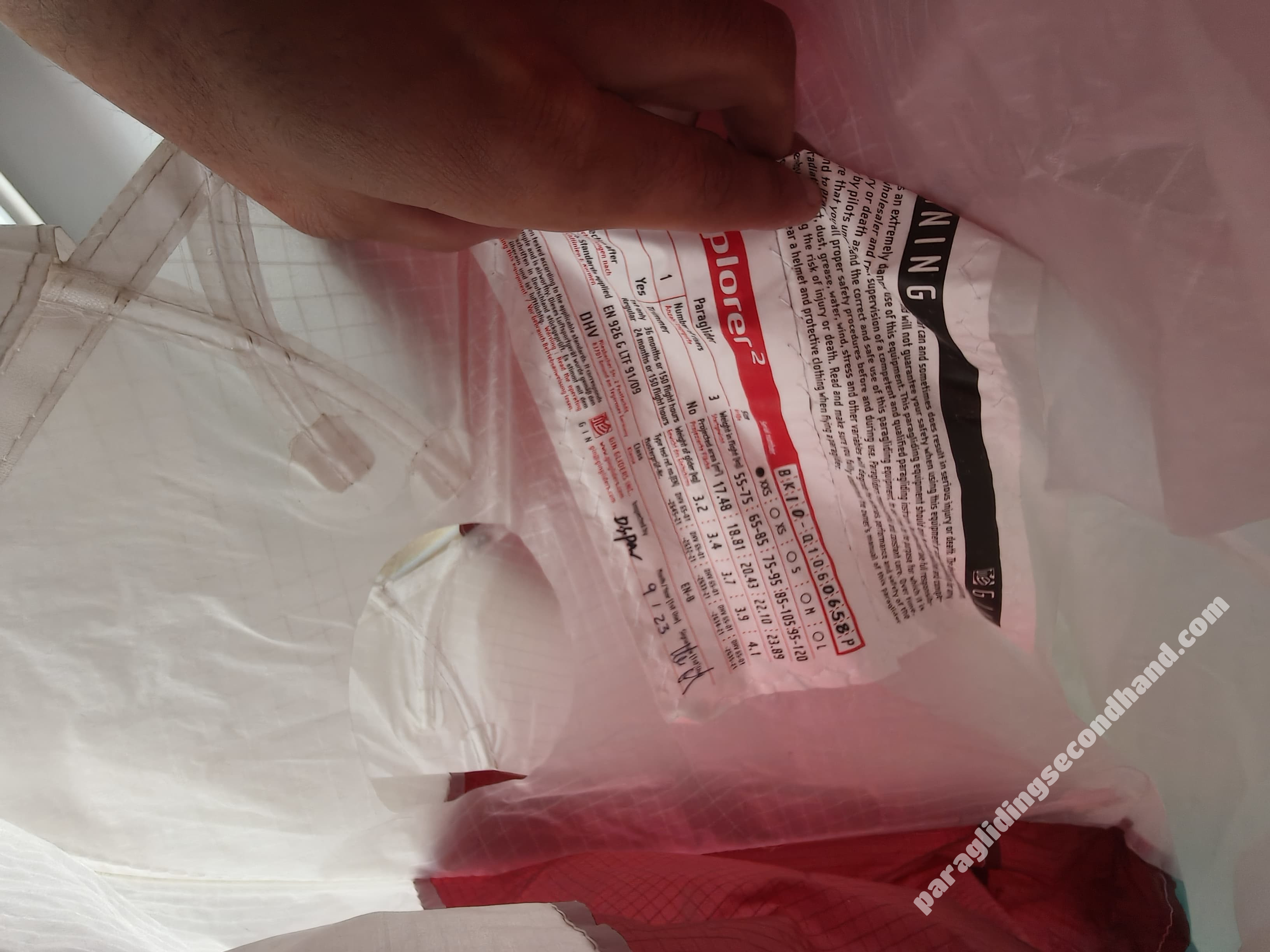 GIN Gliders Explorer 2, XXS, 2023, (55-75kg), 90h