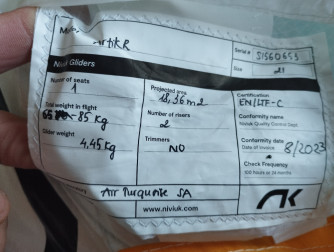 Niviuk Artik R, 21, 2023, (65-85kg), 80h