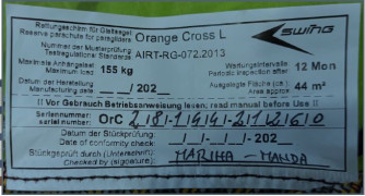 SWING Orange Cross  155kg