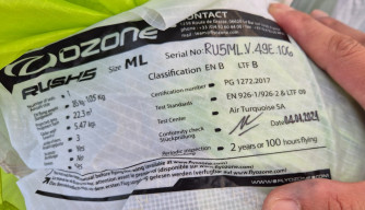 Ozone Rush 5, ML, 2022, (85-105kg), 5h