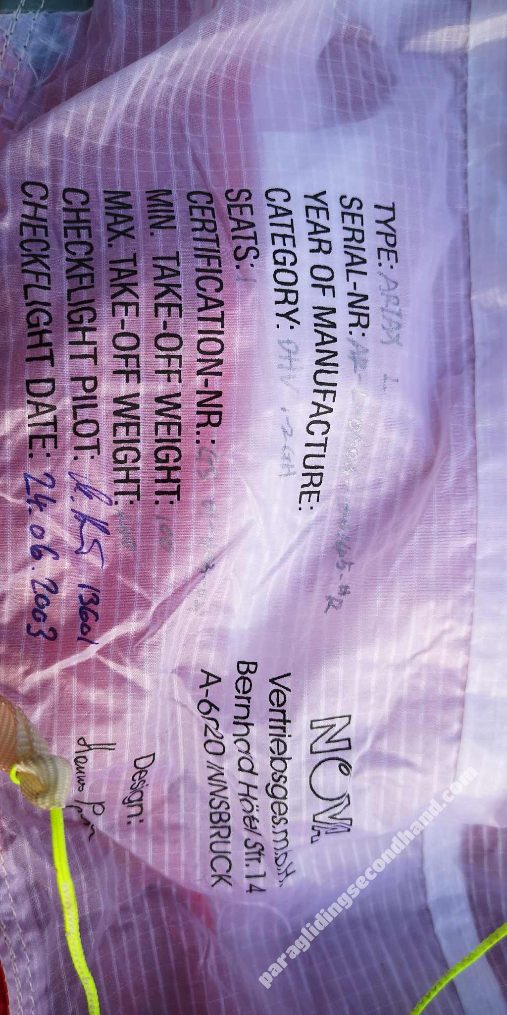 Nova Artax, L, 2003, (100-130kg), 0h