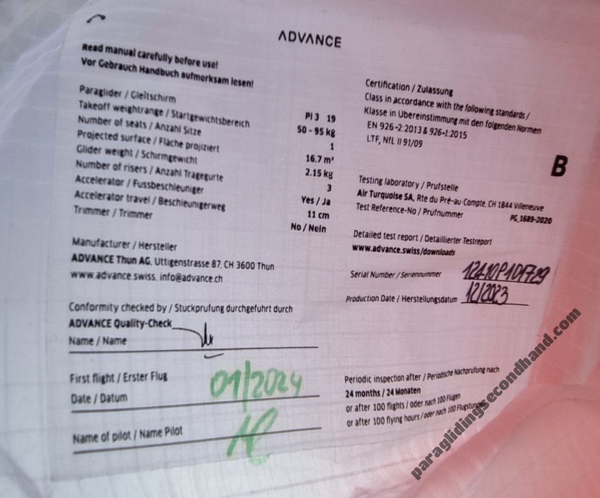 Advance Pi3, 19, 2024, (50-95kg), 10h