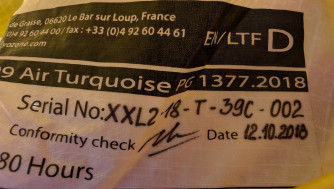 Ozone XXlite 2, 18, 2018, (67-105kg), 20h