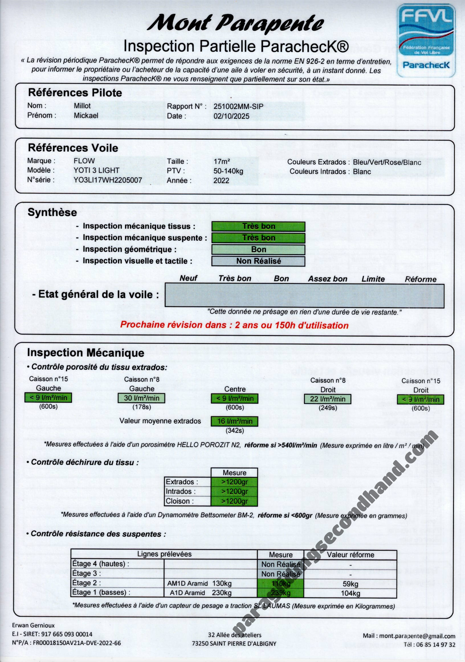 Flow Yoti 3 light 17, 17, 2022, (50-140kg), 10h
