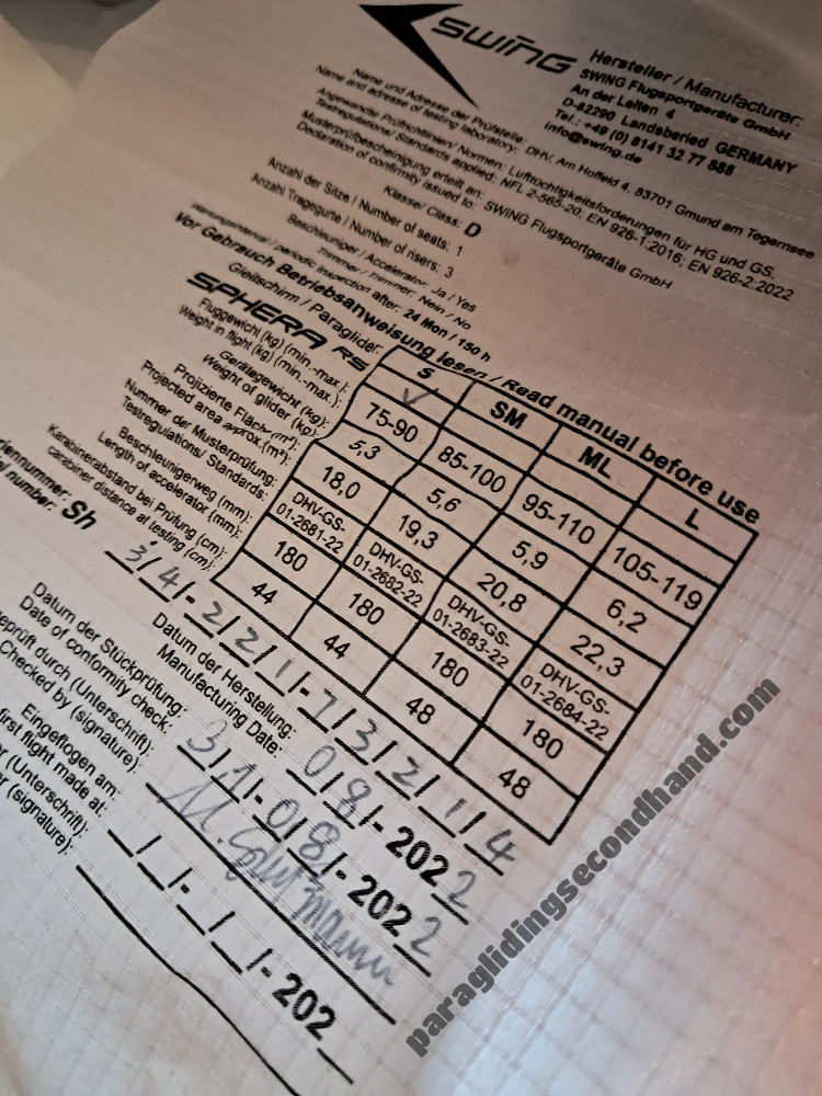 Swing Sphera RS S, S, 2022, (75-90kg), 130h