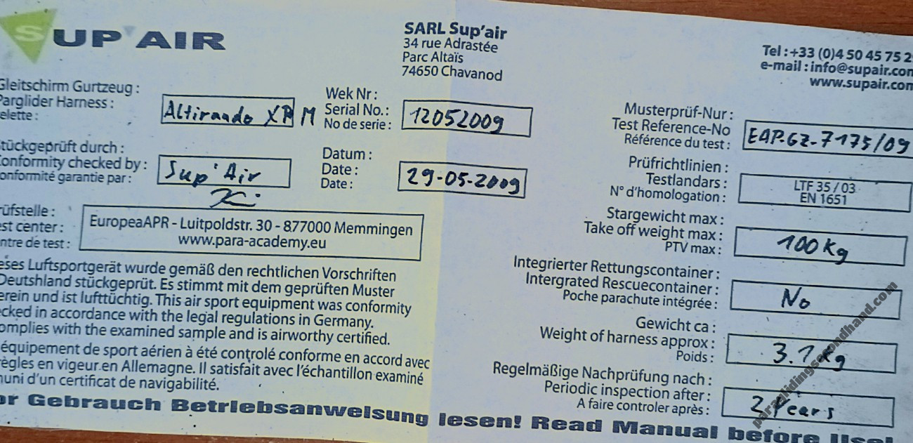 Supair Altirando XP, M, 2009