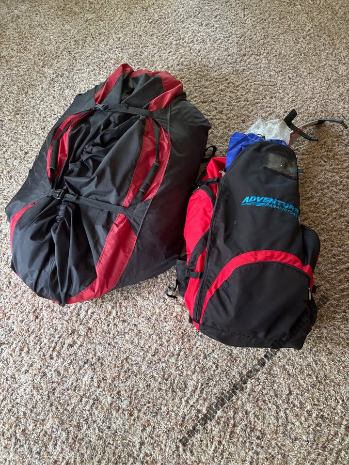 Paramotor Adventure Primus 185 monster dual start with flex-one glider, 28m, right-hand throttle