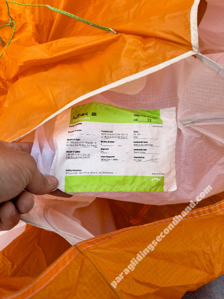 Niviuk Link 2, 27m, 2021, (105-170kg), 70h