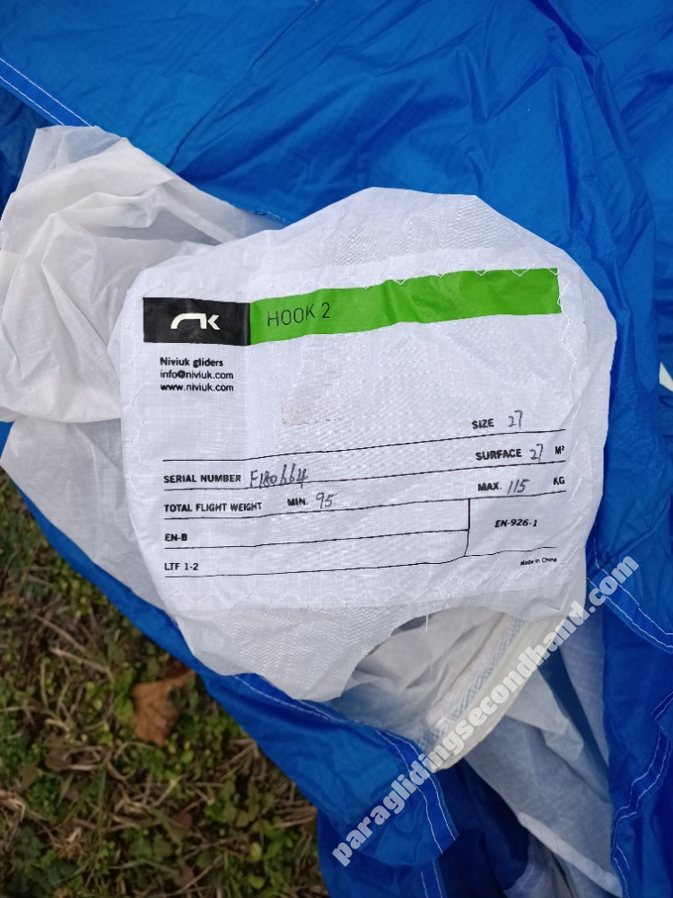 Niviuk Hook 2, L, 2010, (95-115kg), 150h