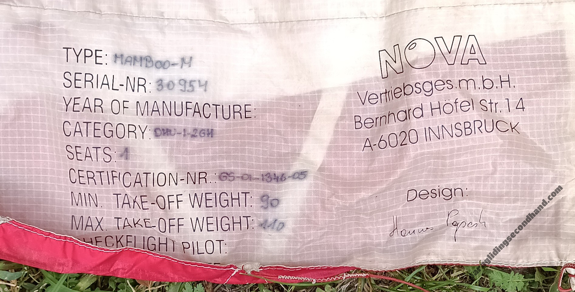 Nova Mamboo, M, 2005, (90-110kg), 200h