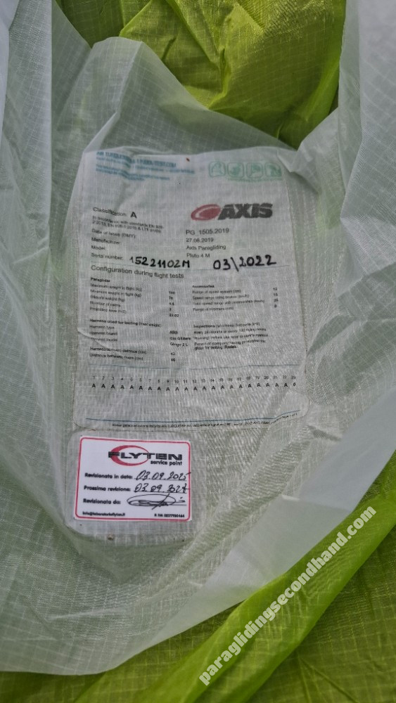 Axis Pluto 4, M, 2022, (75-100kg), 50h