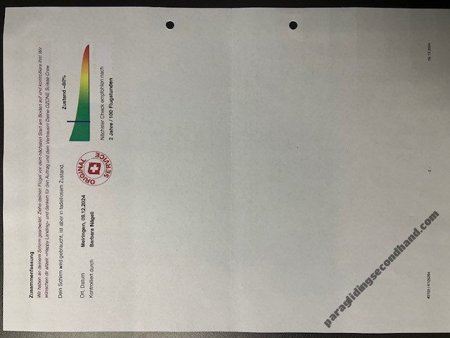 Ozone Zeno 2, S, 2022, (75-90kg), 140h