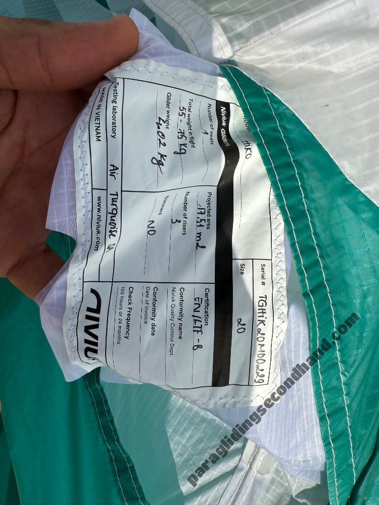 Niviuk Hiko, Xs, 2025, (50-75kg), 65h