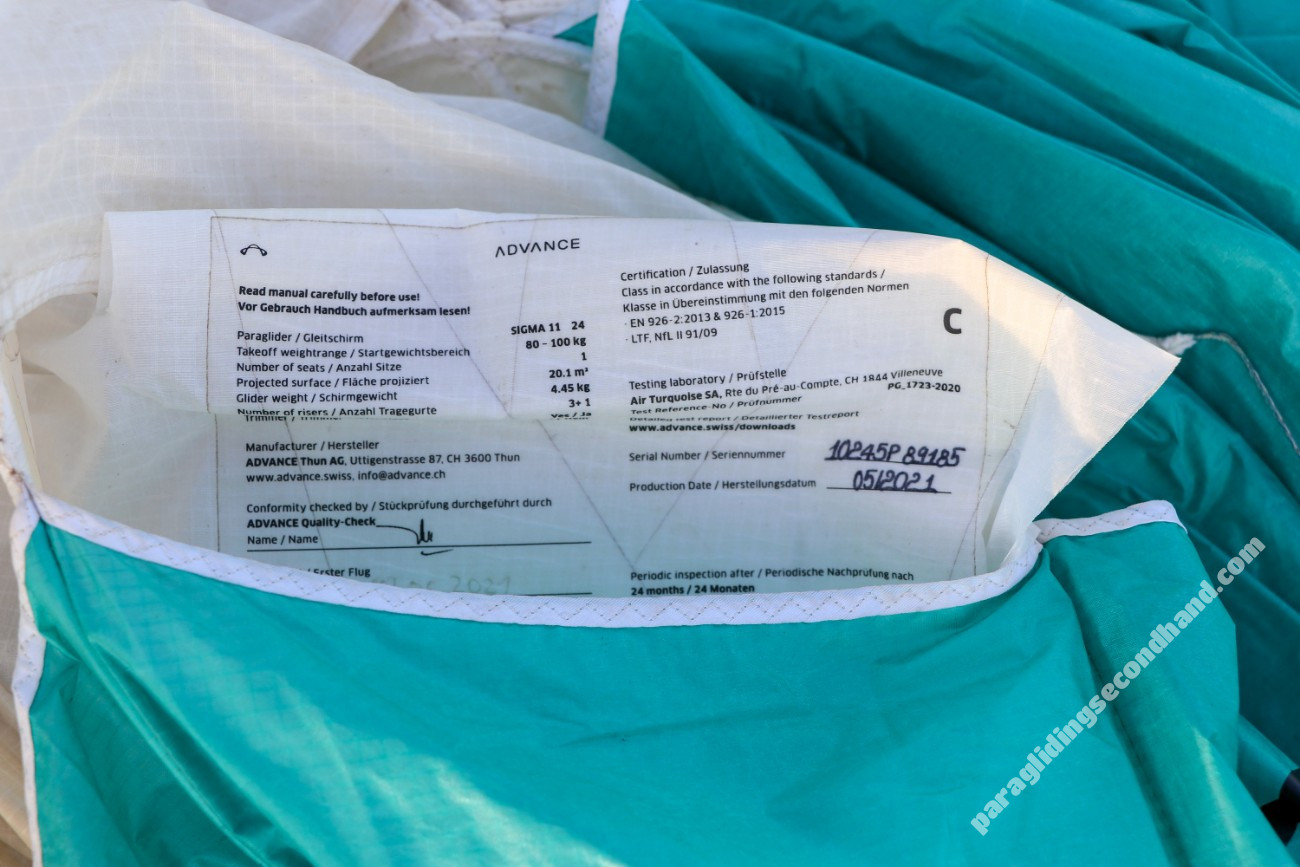 Advance SIGMA11, 24, 2021, (80-100kg), 250h