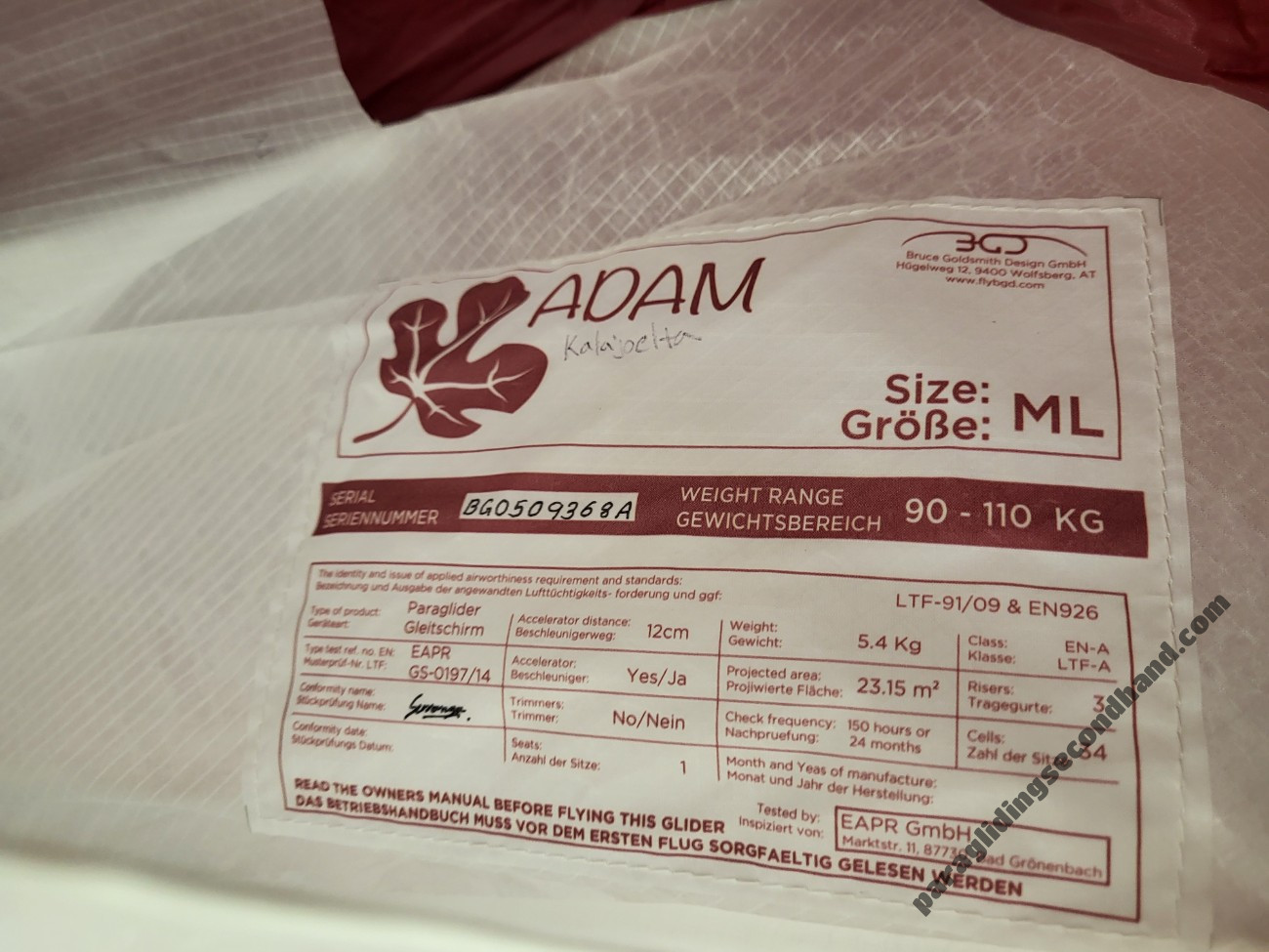 BGD Adam, ML, 2018, (90-110kg), 200h