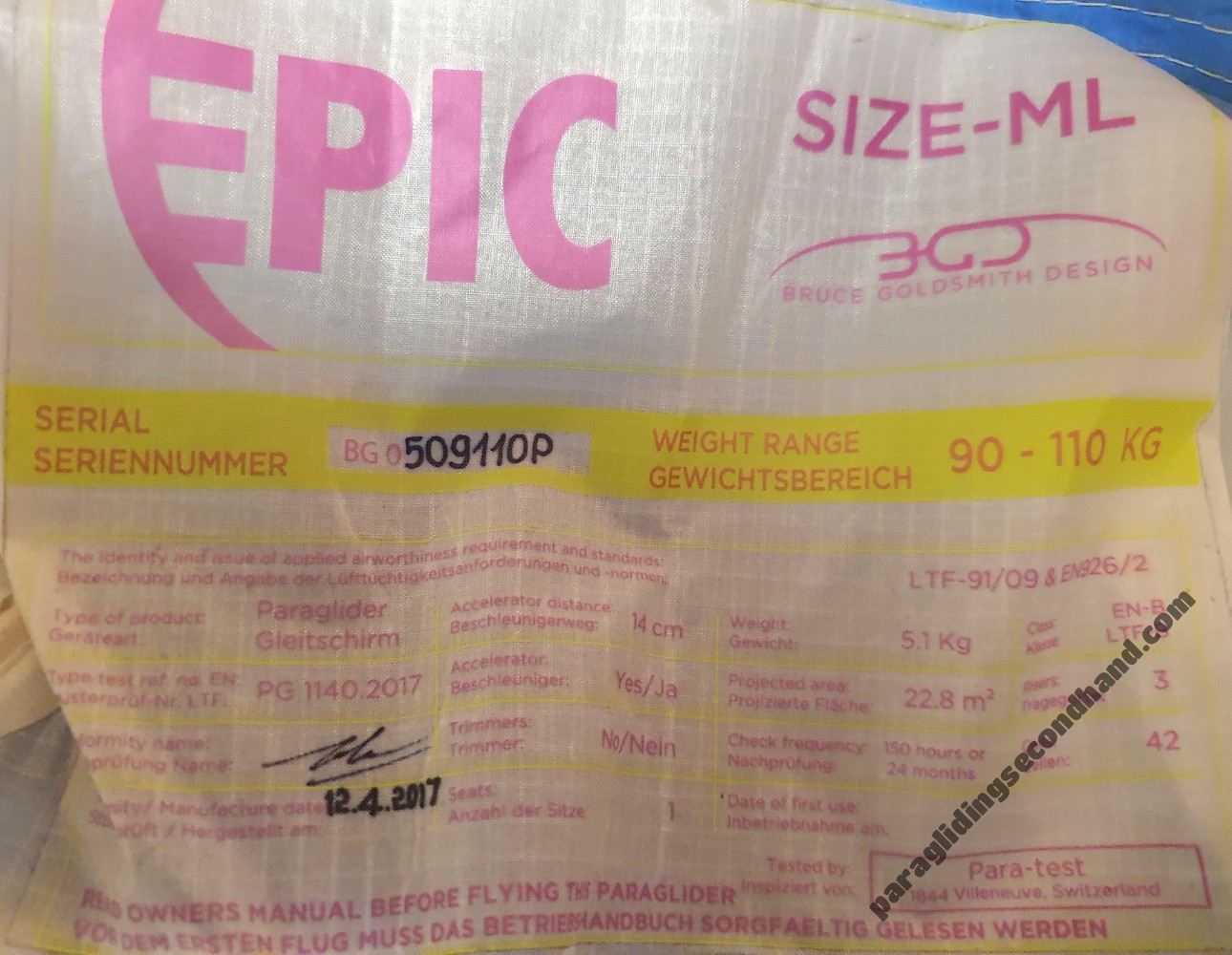 BGD EPIC, ML, 2017, (90-110kg), 80h