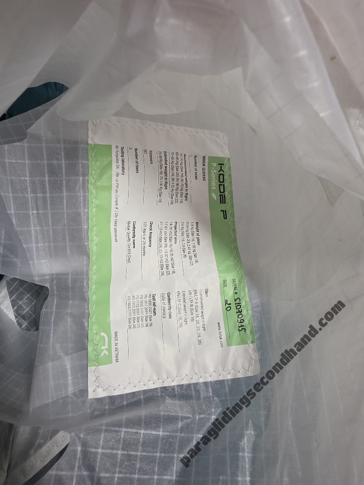 Niviuk Kode P, 20, 2025, (60-85kg), 20h