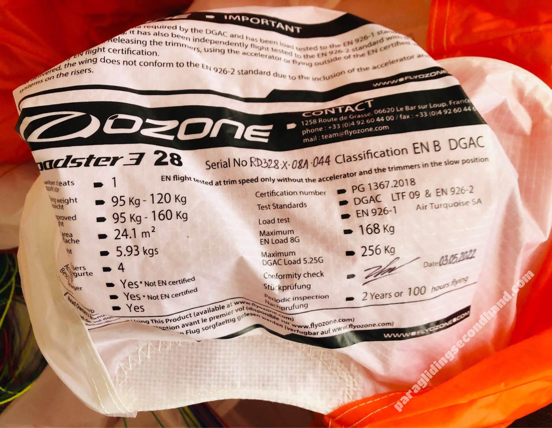 Ozone Roadster 3, 28, 2022, (95-160kg), 10h