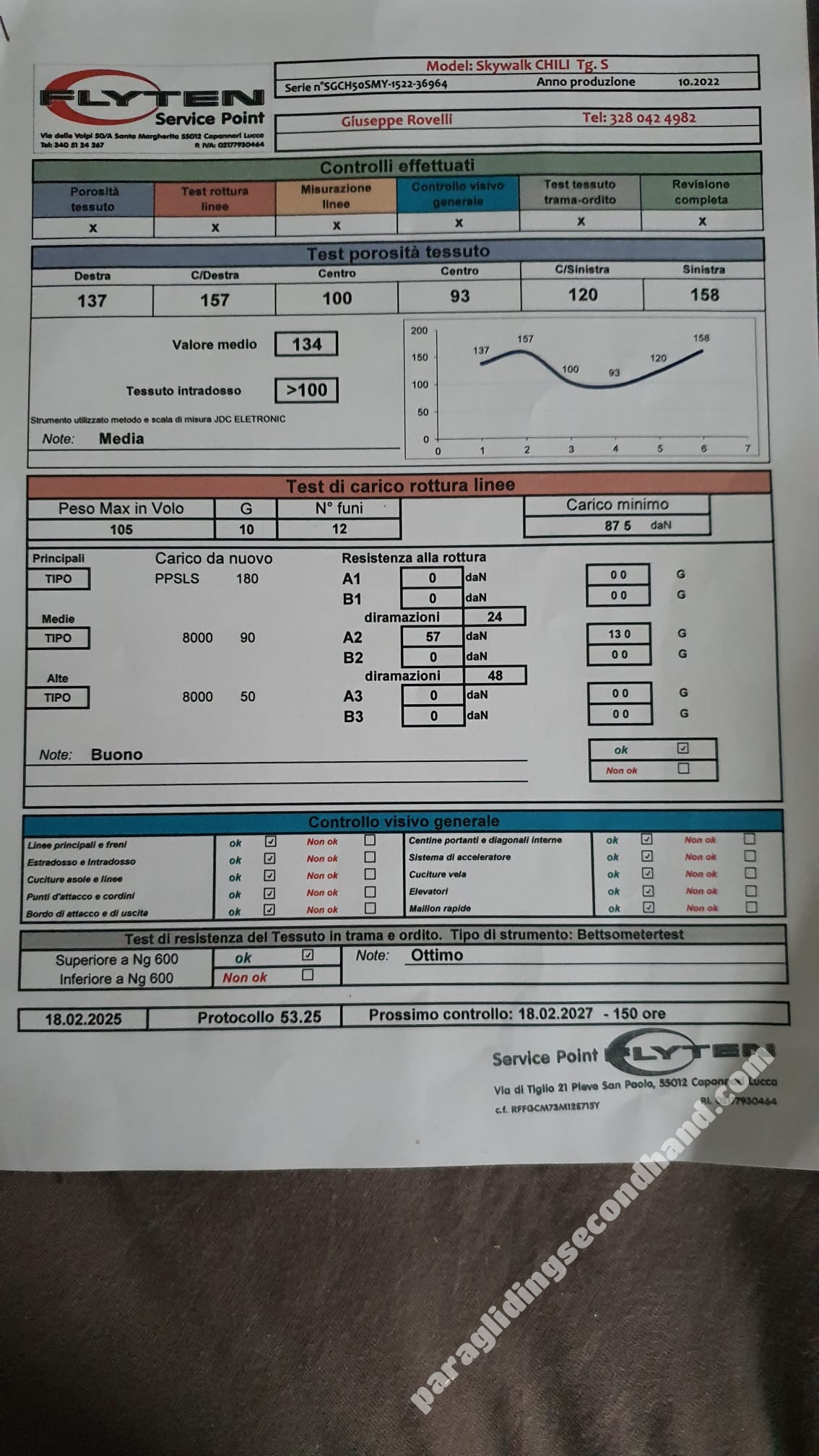 Skywalk chili 5, S, 2022, (85-105kg), 150h