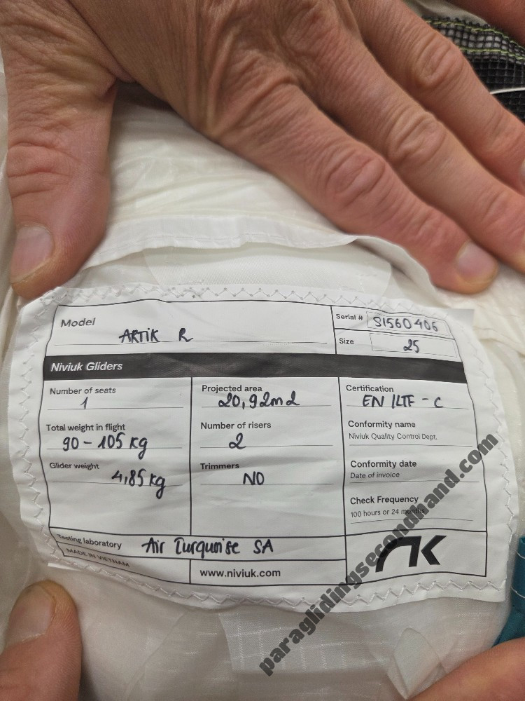 Niviuk artik r, 25, 2024, (85-105kg), 72h