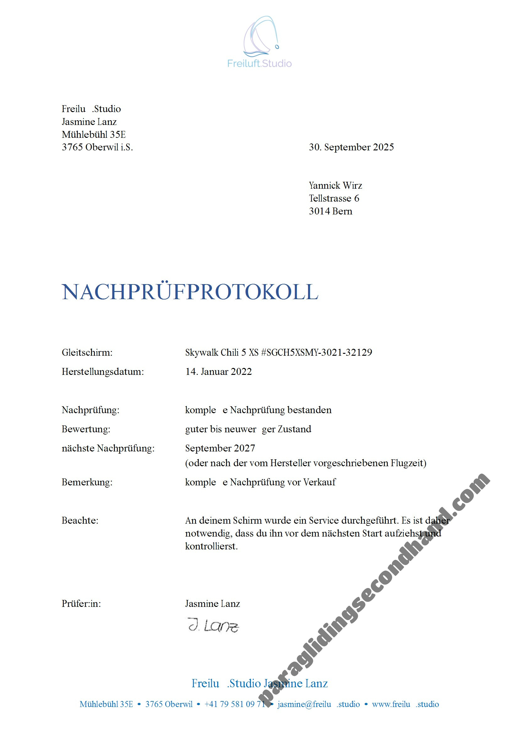 Skywalk Chili 5, XS, 2022, (70-95kg), 140h