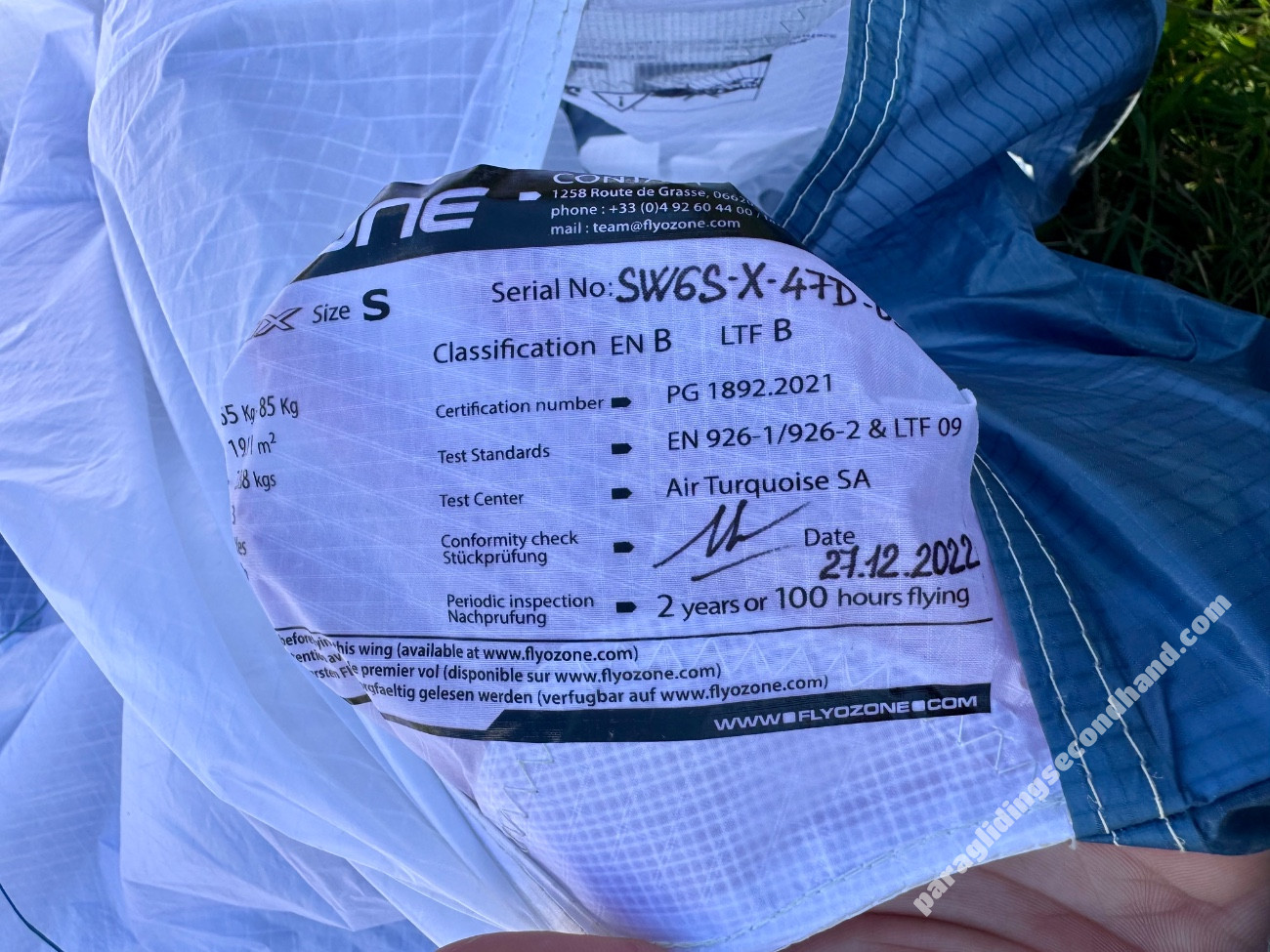 Ozone Swift 6, Small, 2022, (65-85kg), 30h