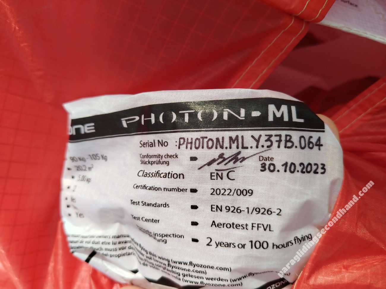 Ozone Photon, M-L, 2023, (90-105kg), 72h