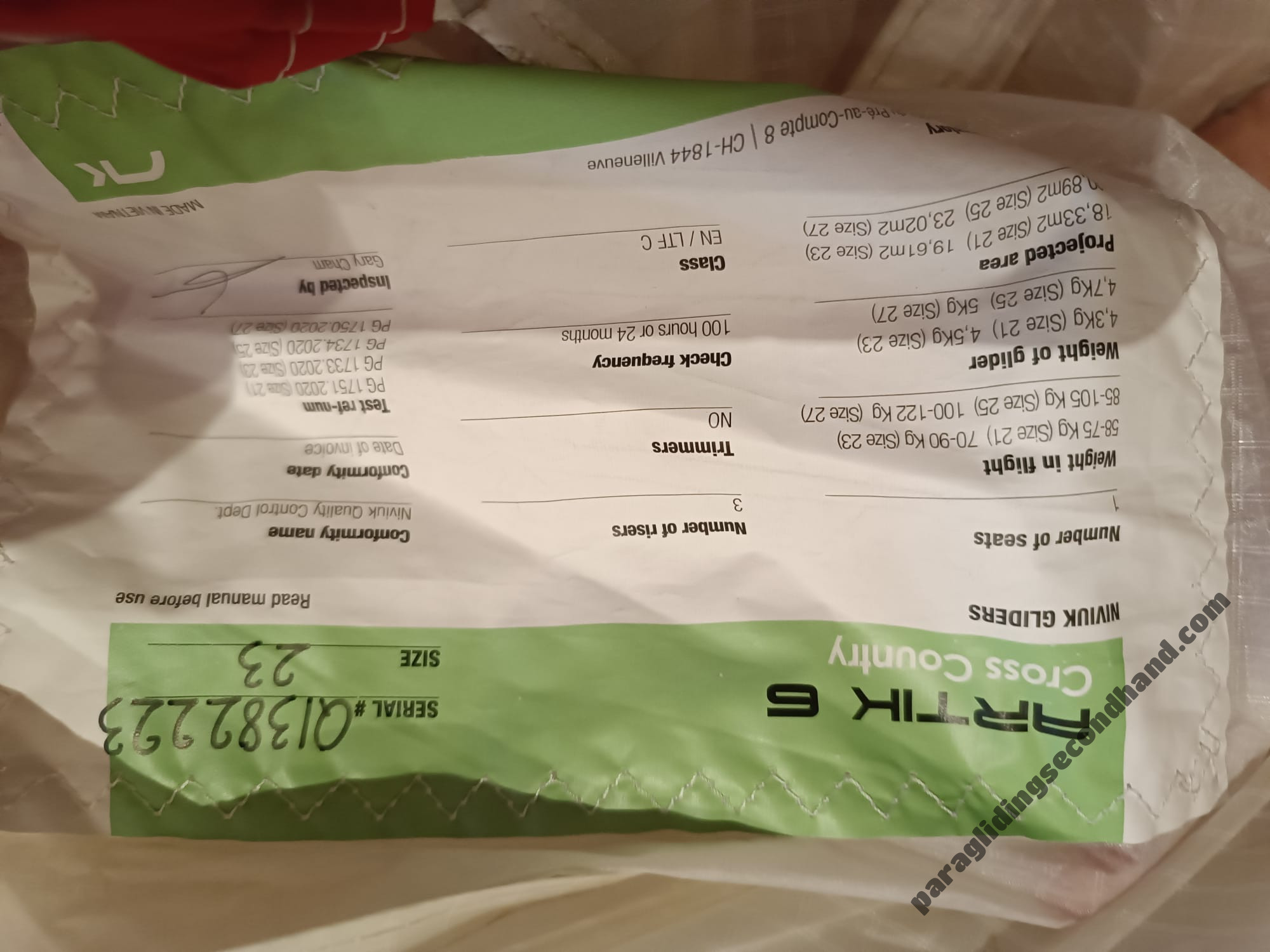 Niviuk ARTIK 6, 23, 2022, (70-90kg), 141h