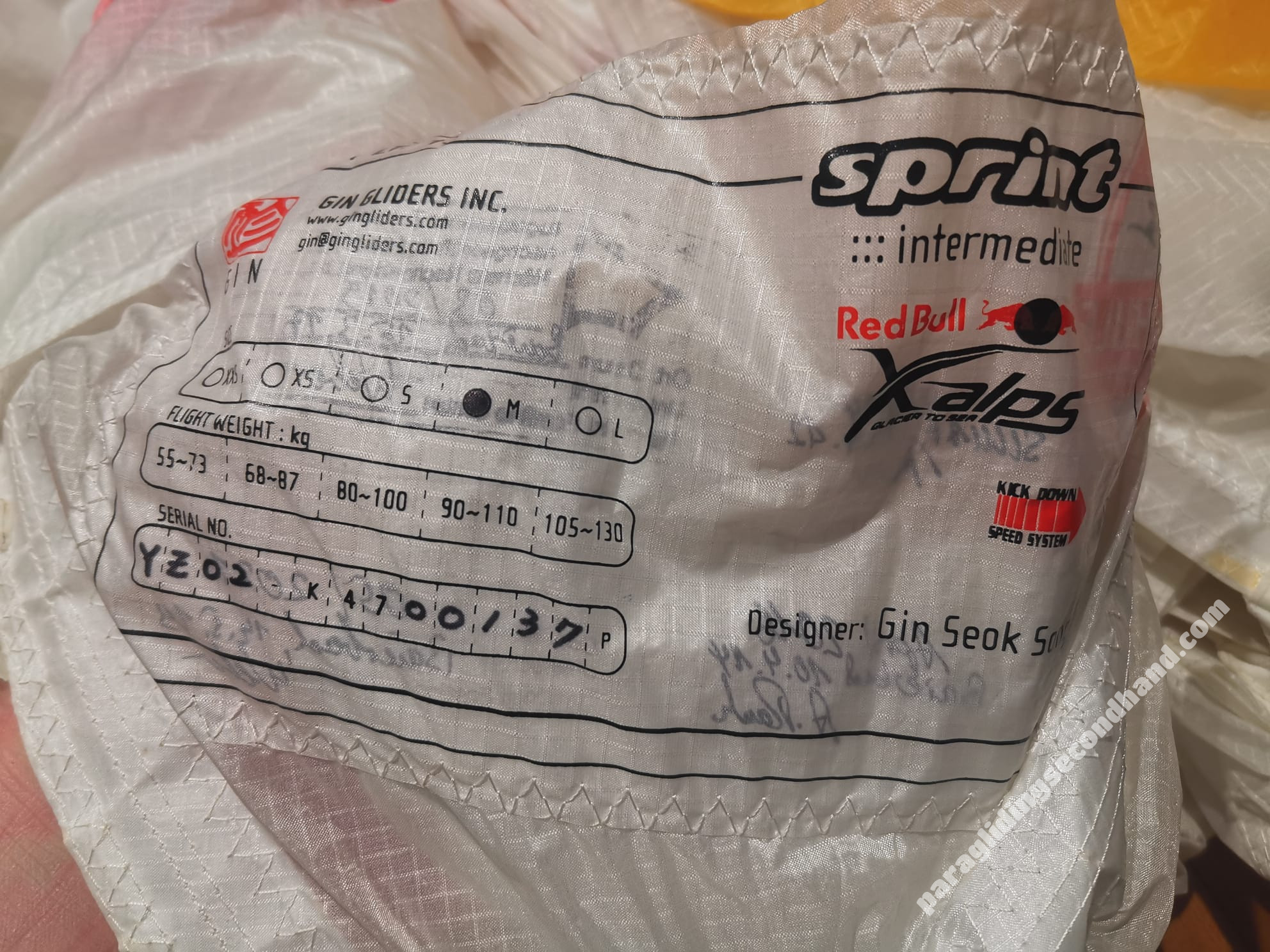 GIN Gliders sprint xalps, M, 2017, (90-110kg), 65h