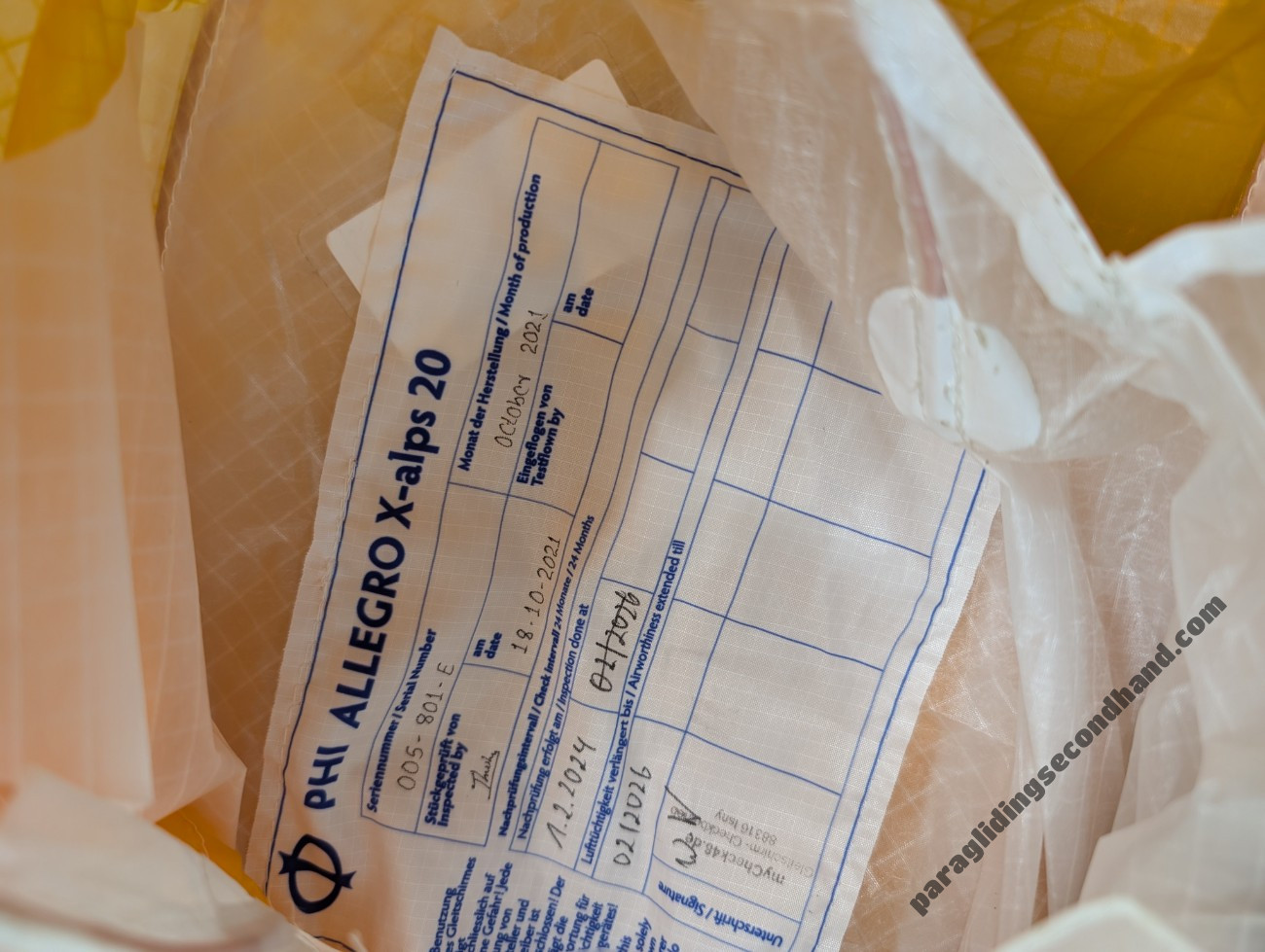 Phi Allegro X-alps, 20, 2021, (75-95kg), 90h