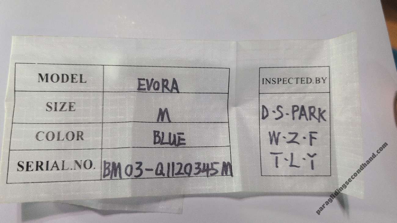 GIN Gliders Evora, M, 2023, (85-10kg), 12h