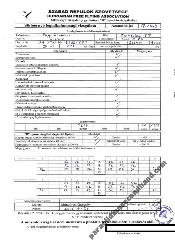 Supair Step X, ML, 2024, (90-110kg), 70h