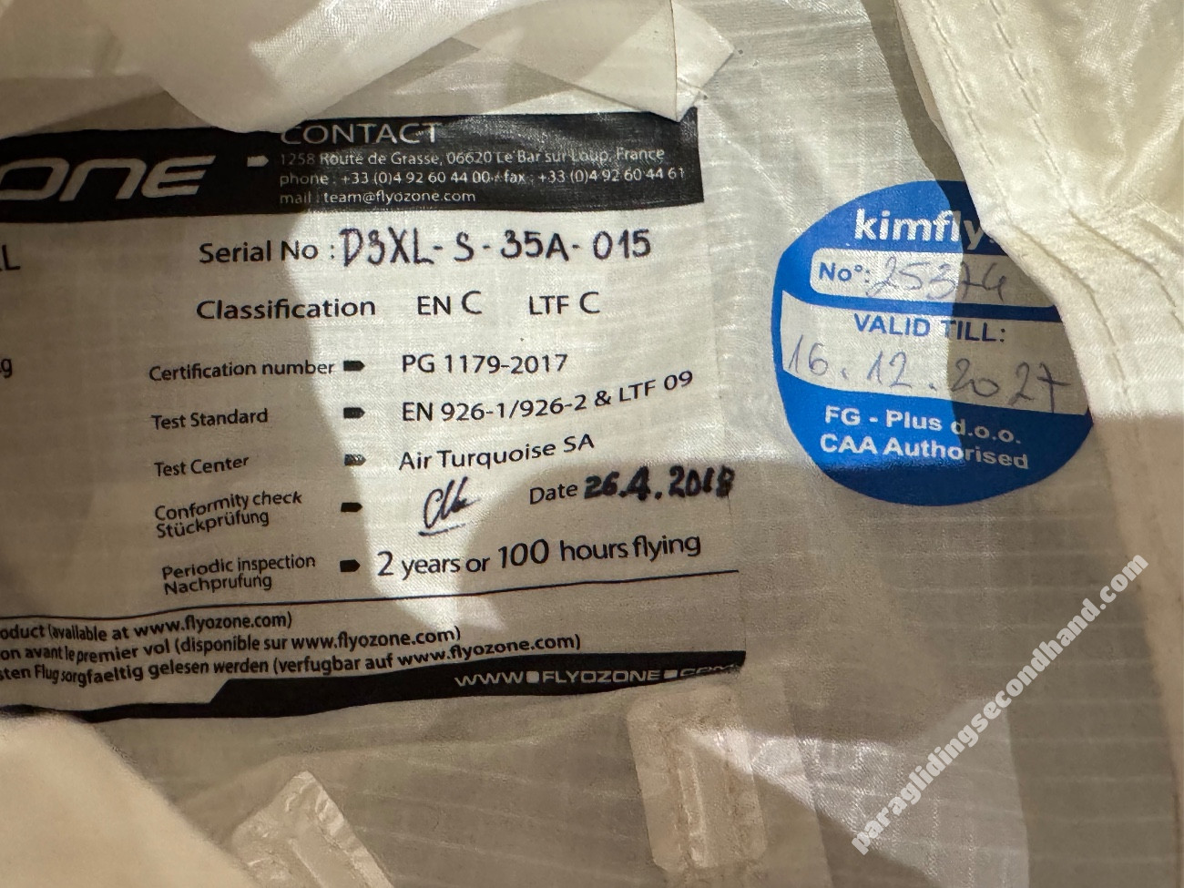 Ozone Delta 3, Xl, 2018, (110-130kg), 35h