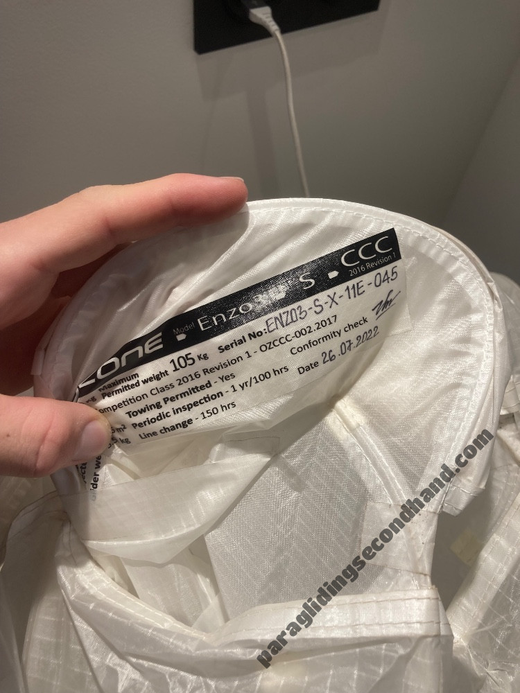 Ozone Enzo 3, S, 2022, (90-105kg), 220h