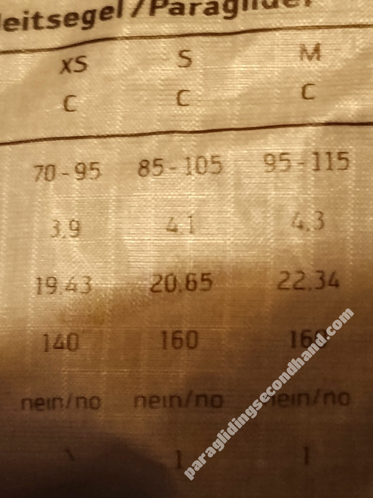 Skywalk Spice, s, 2016, (85-105kg), 50h