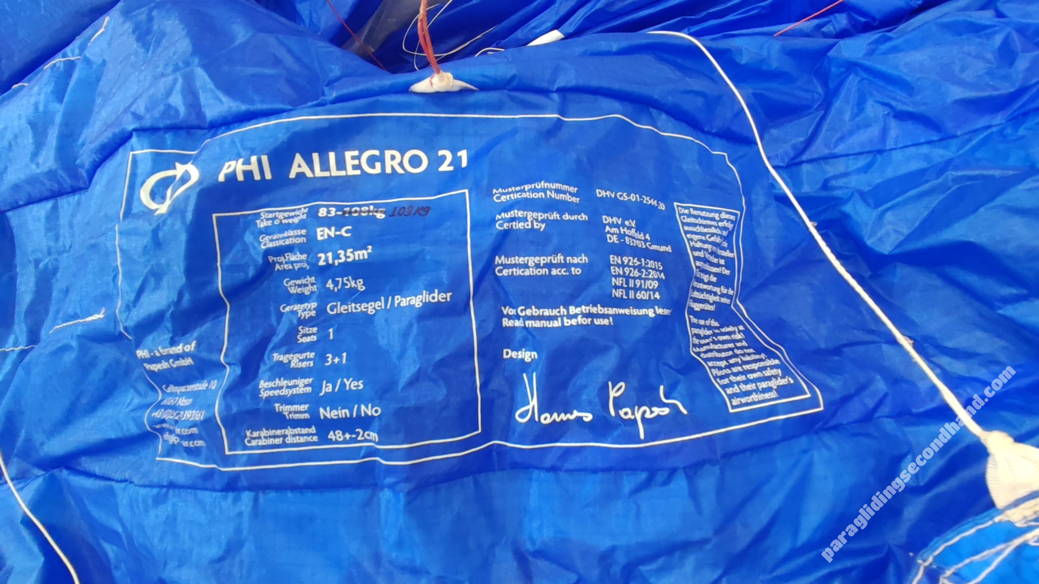 Phi Allegro, ML, 2020, (83-103kg), 50h