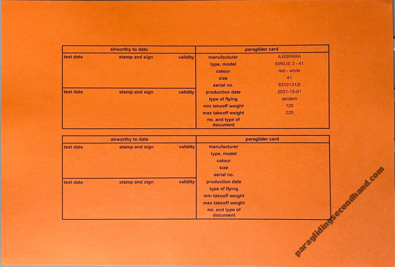 Axis sirius 3, 41, 2021, (120-220kg), 30h