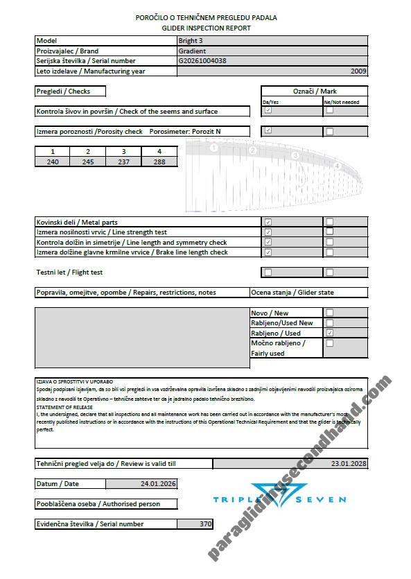 Triple Seven 777 Deck, M, 2016, (80-105kg), 60h