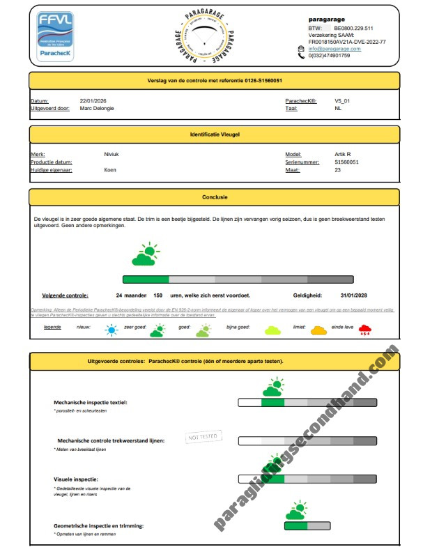 Niviuk Artik R, 23, 2022, (75-95kg), 100h