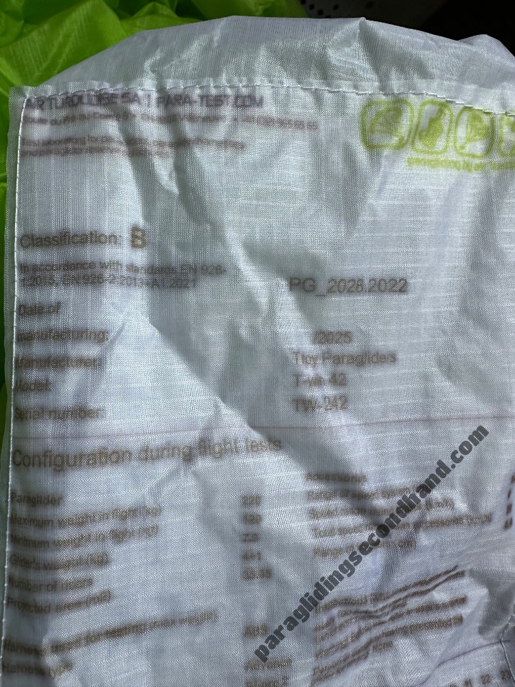 Paraglider TWİN-2, M, 2025, (120-220kg), 0h