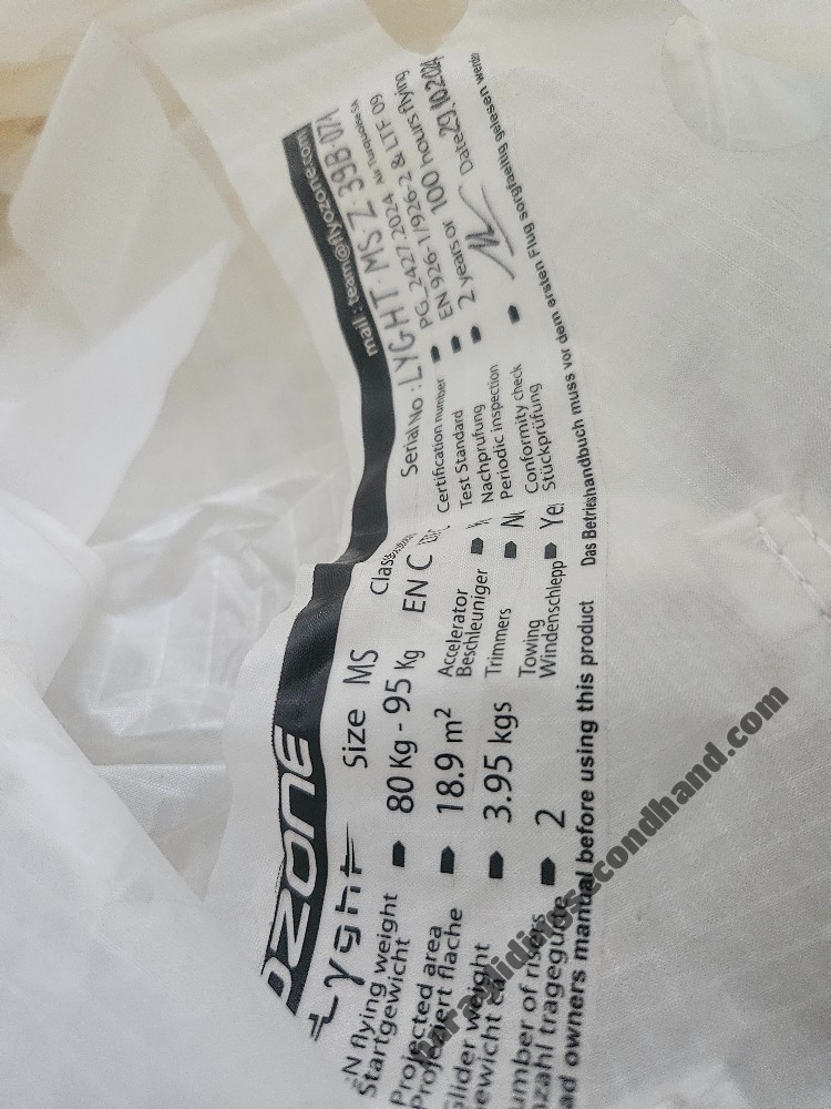 Ozone Lyght, MS, 2024, (75-95kg), 120h