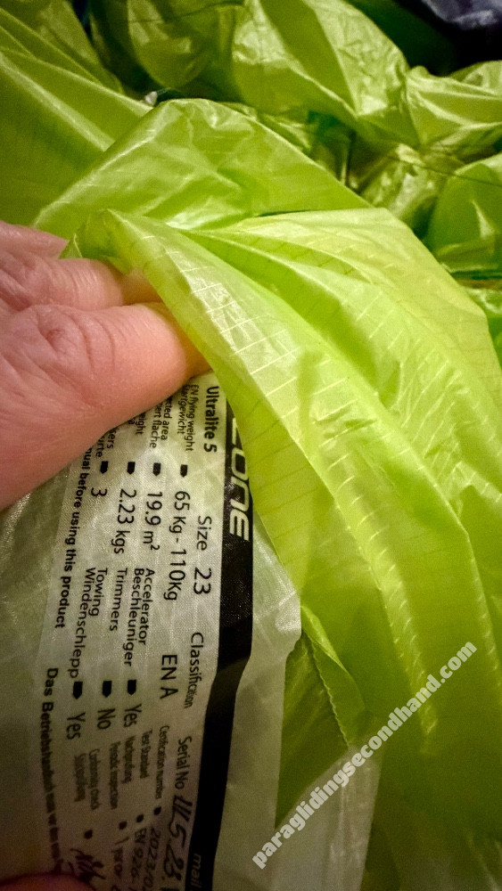 Ozone Ultralite 5, 23, 2024, (65-110kg), 1h