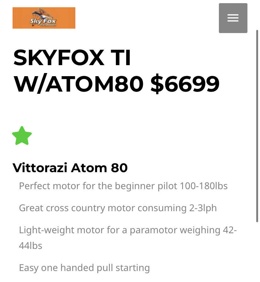 Skyfox TI with Atom 80 and Ozone Roadster 2